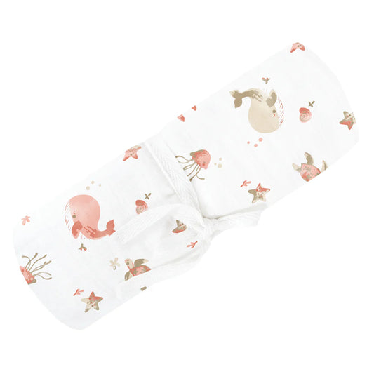 Couverture de mousseline - Baleines
