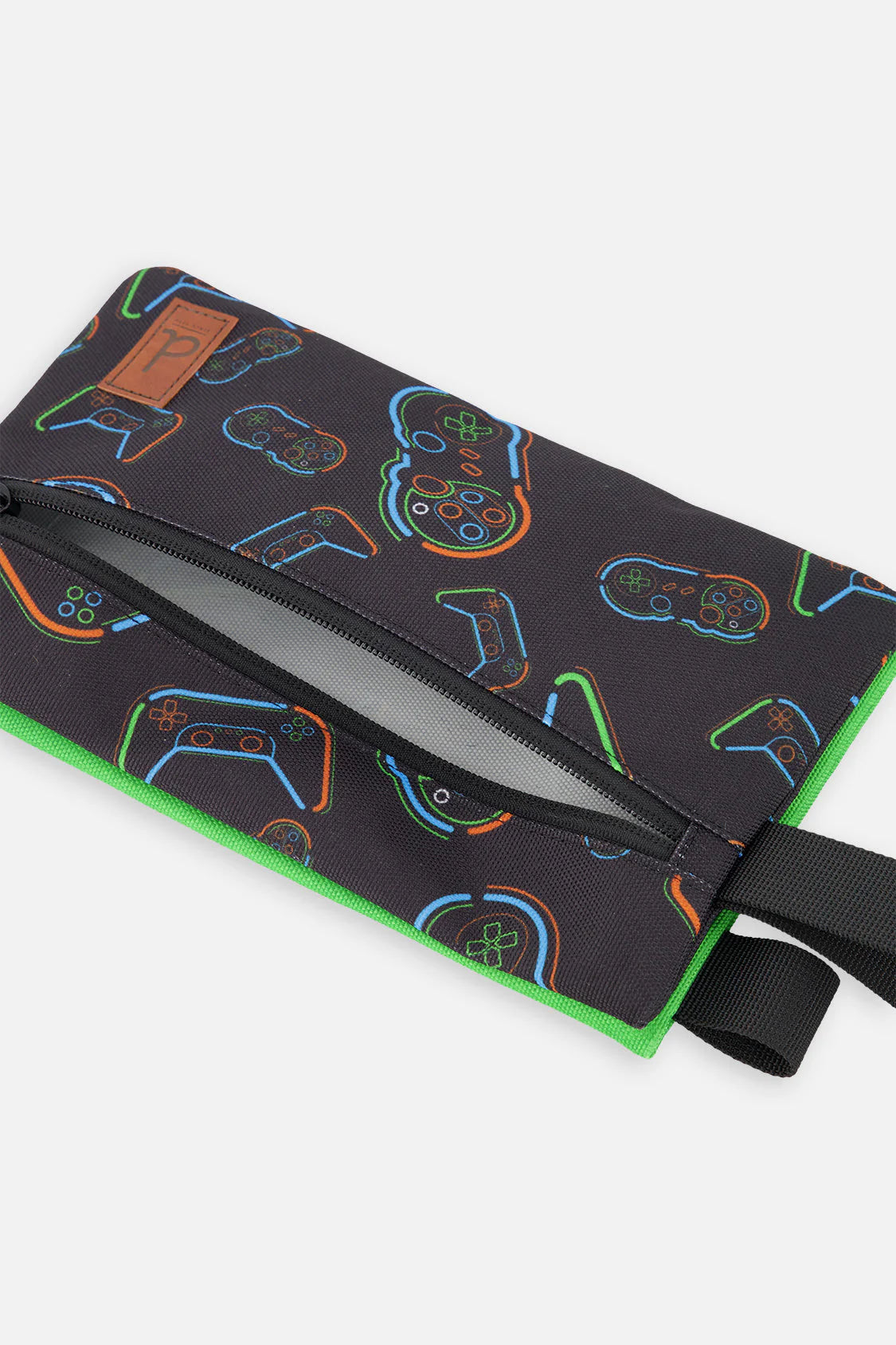 Trousse à crayon noir imprimé manettes - J20ZEC_2J090