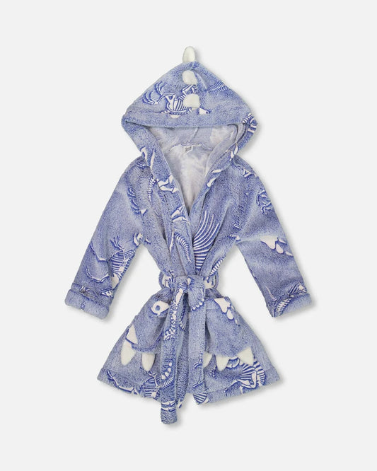 Peignoir En Peluche "Brille Dans Le Noir" - H20R92-000 - 2 à 12 ans