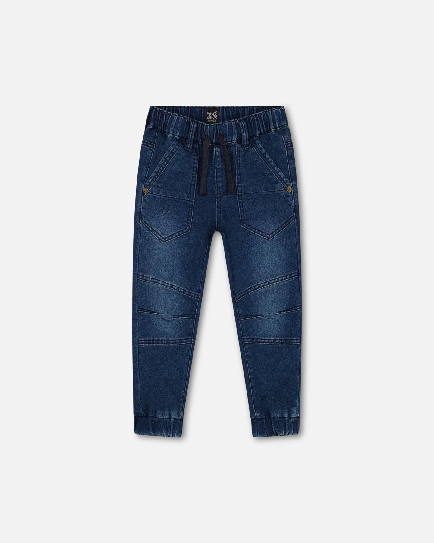 Jogger en denim extensible - Bleu denim-  F30YB24-123 - 2 à 12 ans