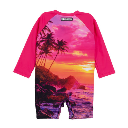 Maillot de bain 1 pièce à manches longues - S24S336 - 6 mois à 4 ans