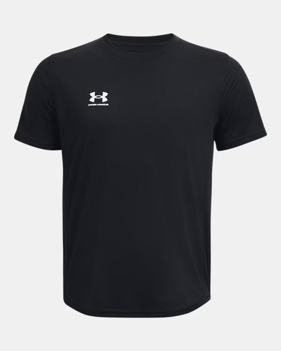 UA Challenger Boys' Training Short Sleeve Noir - 7 à 14 ans