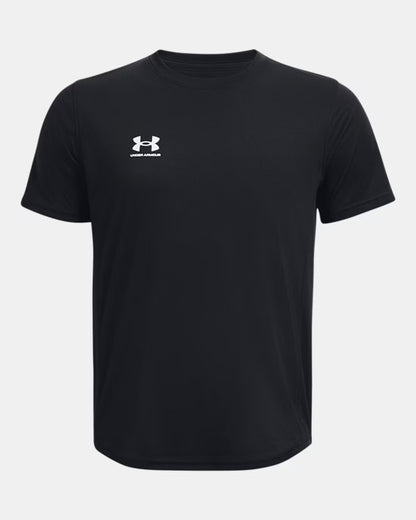 UA Challenger Boys' Training Short Sleeve Noir - 7 à 14 ans