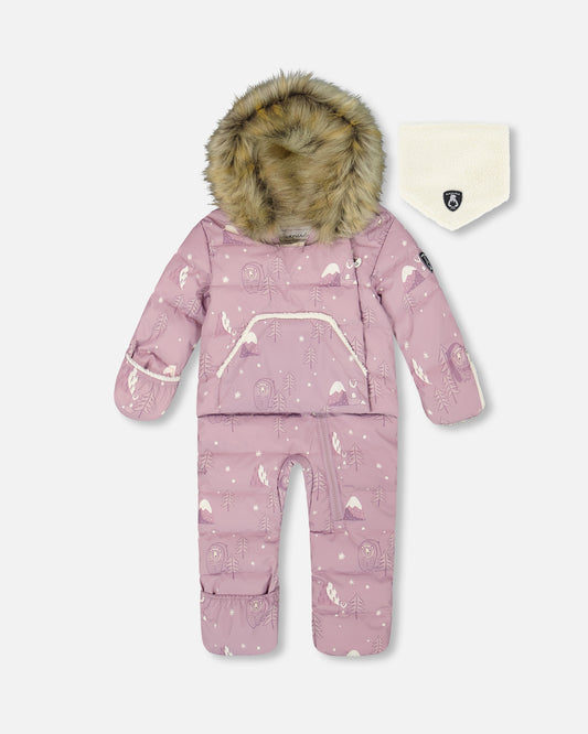 Habit de Neige 1 Pièces - Imprimé poupre - H10B701-003 - 6 à 24 mois