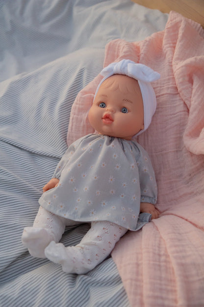 POUPÉE - BÉBÉ GORDIS - RAKY AVEC BLOUSE FLEURIE ET BANDEAU