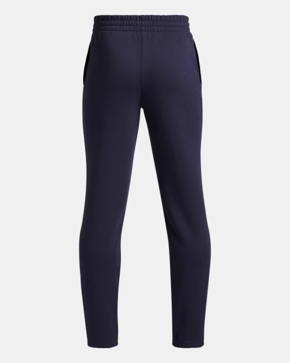 UA Boys' Rival Fleece Colorblock Graphic Joggers Bleu/Blanc - 7 à 14 ans