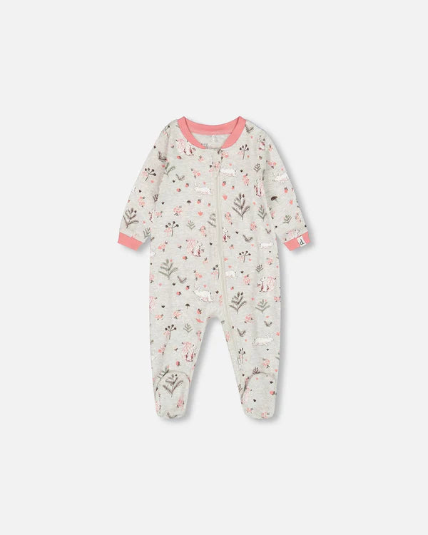 Pyjama 1 pièces en  coton organique F20PA70-057- 3 à 24 mois