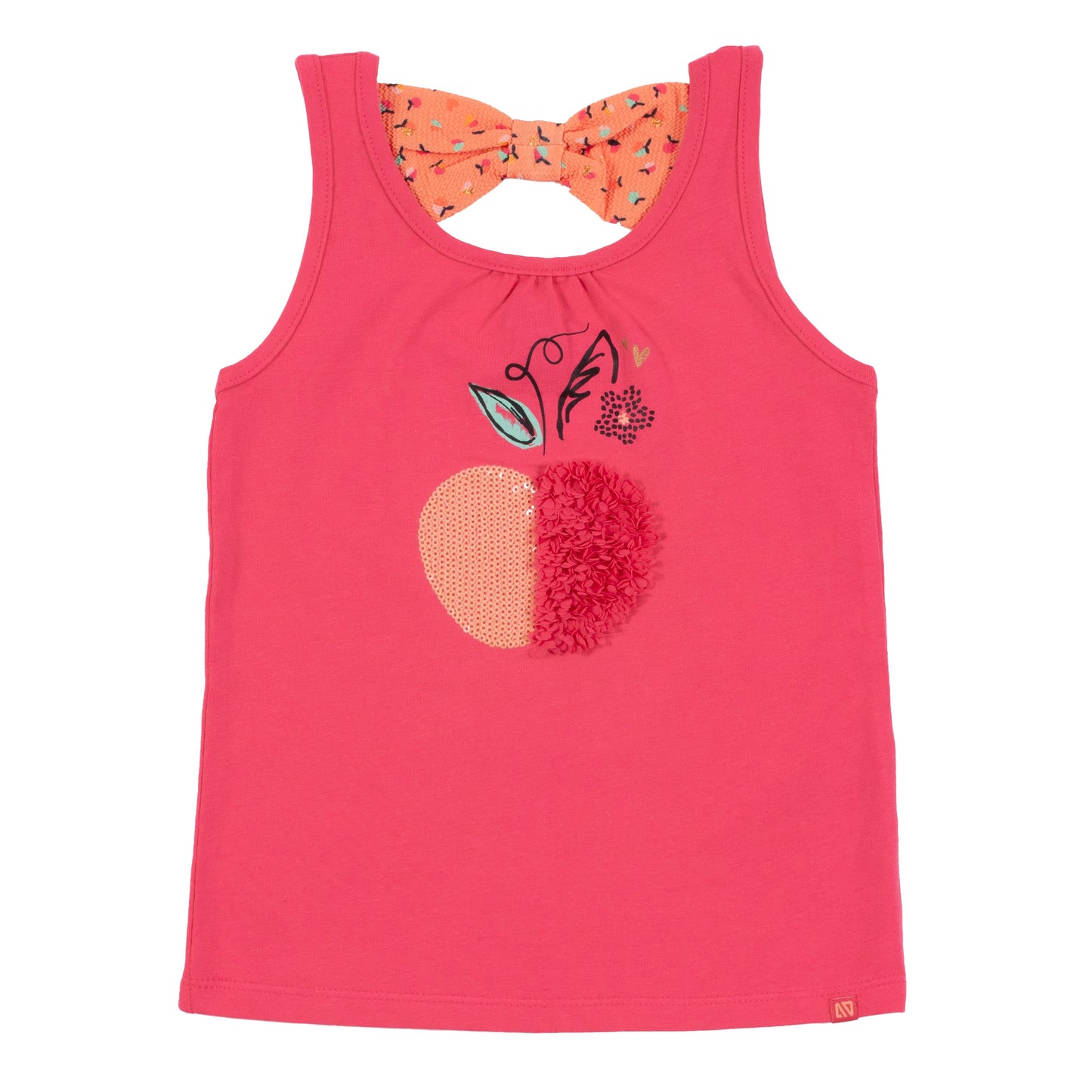 Camisole pomme couleur fraise - Pique-nique au soleil- S2404-09 - 2 à 10 ans