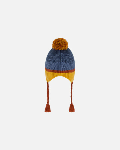 Tuque d’hiver en tricot avec oreille - Rayures - G10ZP02-000 - 2/4  à 5/8 ans