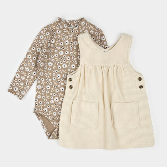 Ensemble 2 pièces jumper et chandail - Crème - 3 à 24 mois