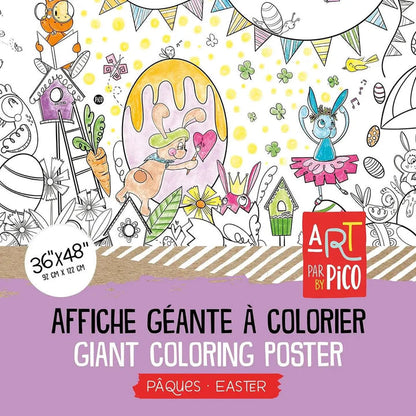Coloriage géant - Pâques