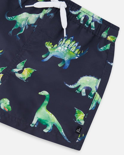 Maillot de bain gris Imprimé dinosaures -F30NB11-051 -  2 à 8 ans