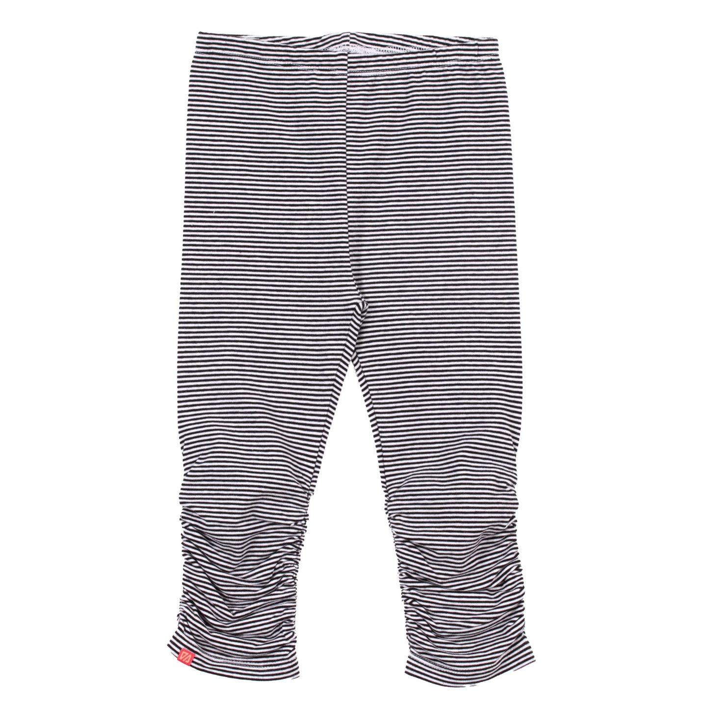 Legging 3/4 rayé noir/blanc - Pique-nique au soleil- S2404-16 - 2 à 10 ans