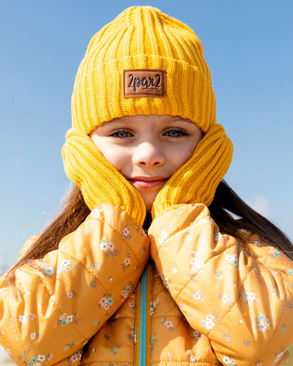 Tuque en tricot - F30WT24-254- Jaune minéral - 2 à 14 ans