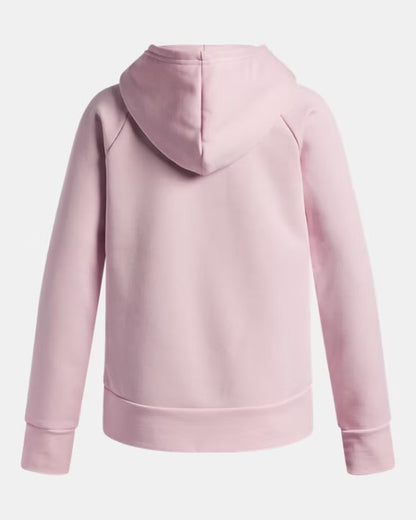 UA Girls' UA Rival Fleece Shimmer Hoodie Rose/Irridescent  - 7 à 14 ans