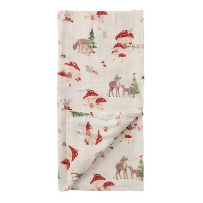 Couverture de mousseline de bambou - Famille de la forêt