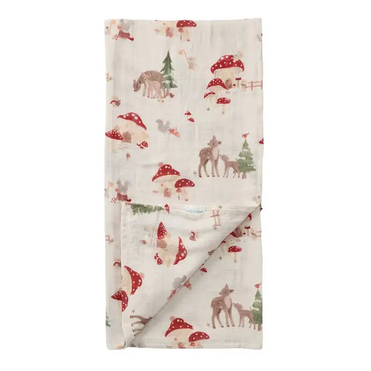 Couverture de mousseline de bambou - Famille de la forêt