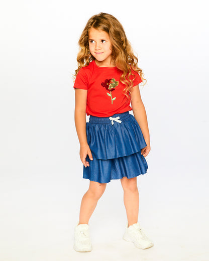 Jupe culotte en denim - H30H80_3H098 - 2 à 10 ans