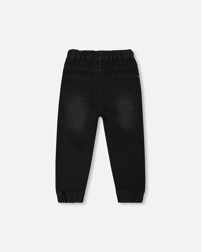 Jogger en french terry en denim - G30YB22-124 - 2 à 12 ans