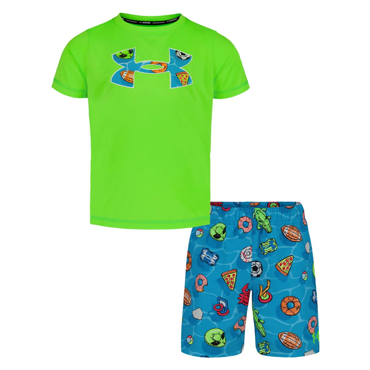 Ensemble T-shirt Maillot UV et short -  25UASJK36E- 321 - 2 à 7 ans