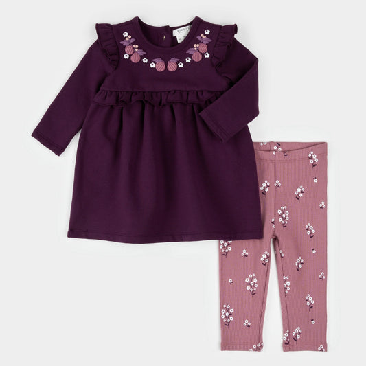Ensemble 2 pièces robe et legging - Figues - 3 à 24 mois