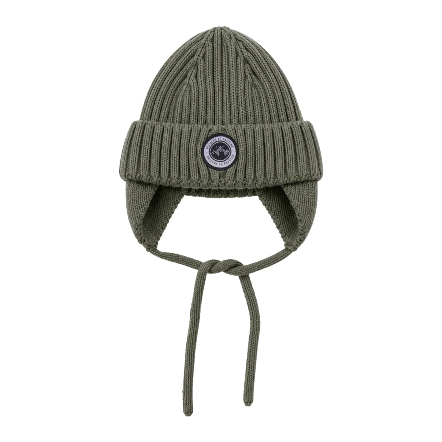 Tuque d’hiver en tricot avec oreilles F26ACC15 - Sauge - 2 à 8 ans