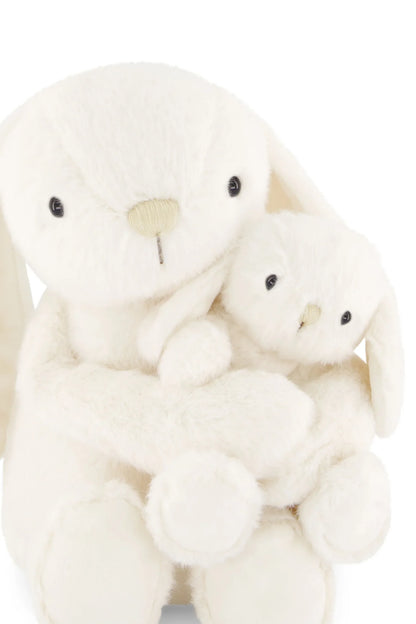 PELUCHE FRANKIE LE LAPIN CÂLIN ET SON BÉBÉ - MARSHMALLOW