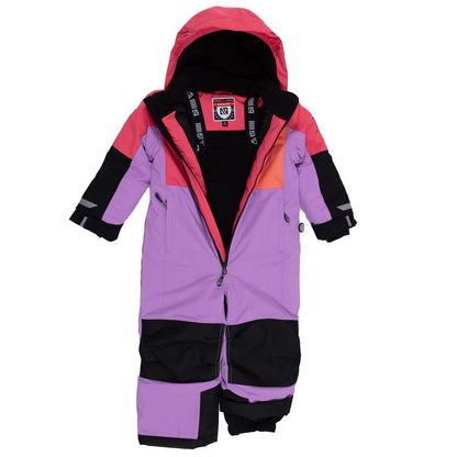Habit de Neige « Performance » 1 Pièce - rose,mauve et noir - F25M950- 2 à 10 ans