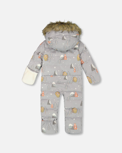 Habit de Neige 1 Pièces - Imprimé gris - H10B701-004 - 6 à 24 mois