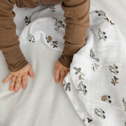Couverture mousseline de coton - Dinos