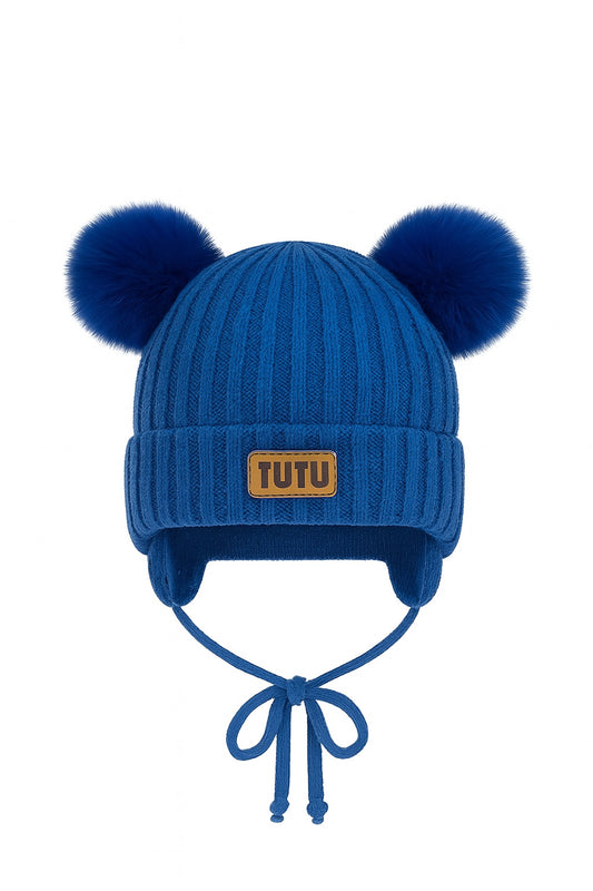 Tuque d’hiver en tricot - Ours - Marine