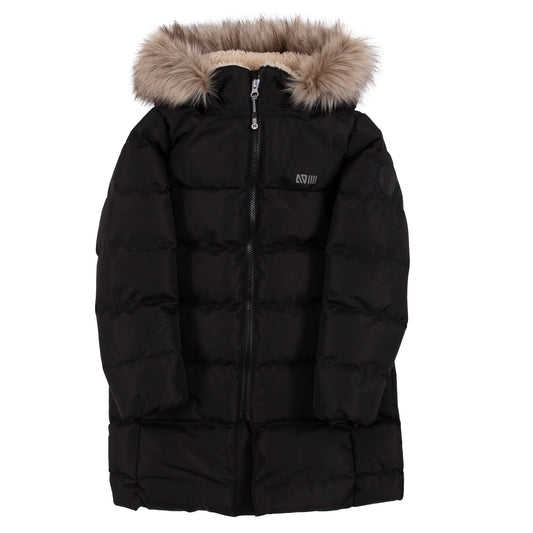 Manteau d’hiver matelassé noir - F24M1252 - 3 à 12 ans