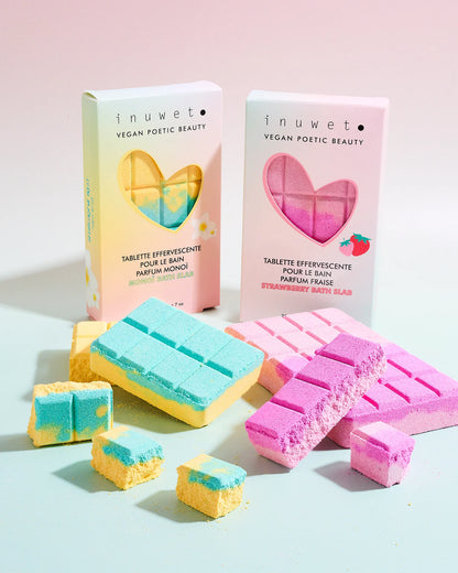 Tablette de bain effervescente rose - Fraise