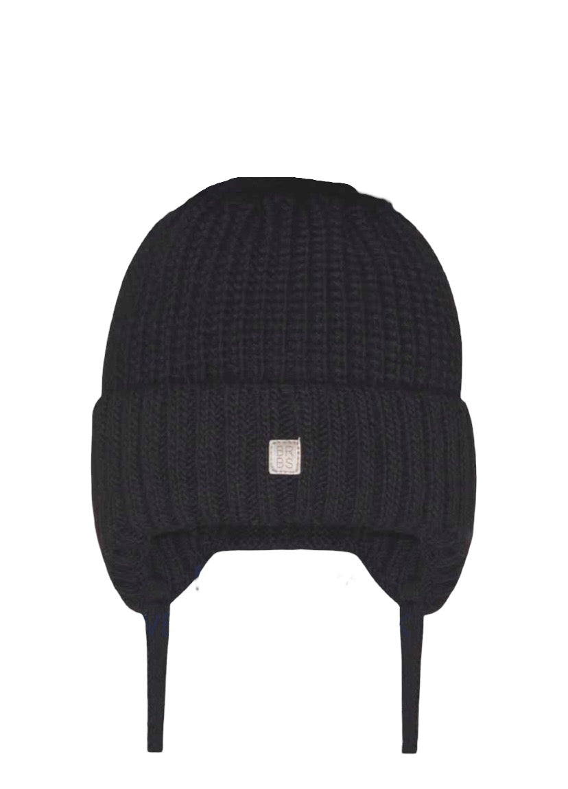 Tuque à oreilles pour bébé et enfant - Noir