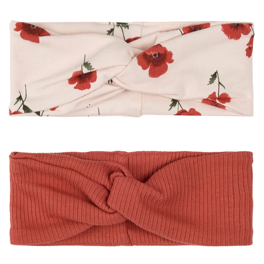 Paquet de 2 Bandeaux en Coton Biologique «Poppy»