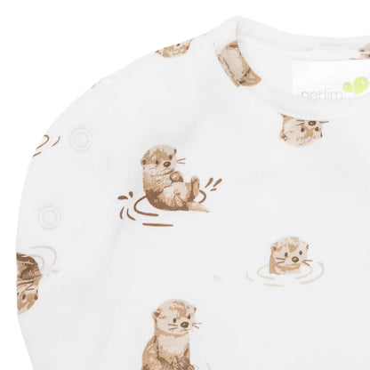 Sac de nuit pour nouveau-né en bambou - Loutres (1.0 tog)