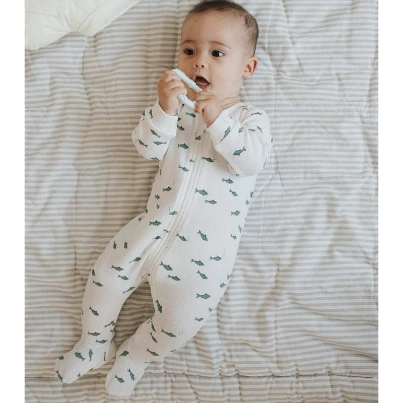 Pyjama en coton organique - Poissons - Nouveau-né à 24 mois