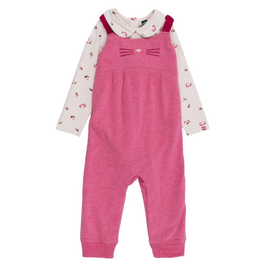 Ensemble salopette  - Doux chaton - F2554-03- 3 à 24 mois