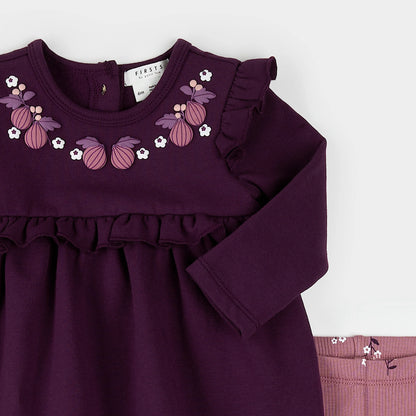Ensemble 2 pièces robe et legging - Figues - 3 à 24 mois