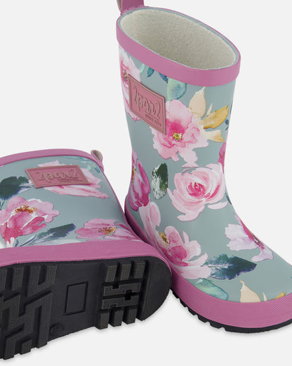 Bottes de pluie F30WB10-003 - Roses aquarelle- 4E à 2J