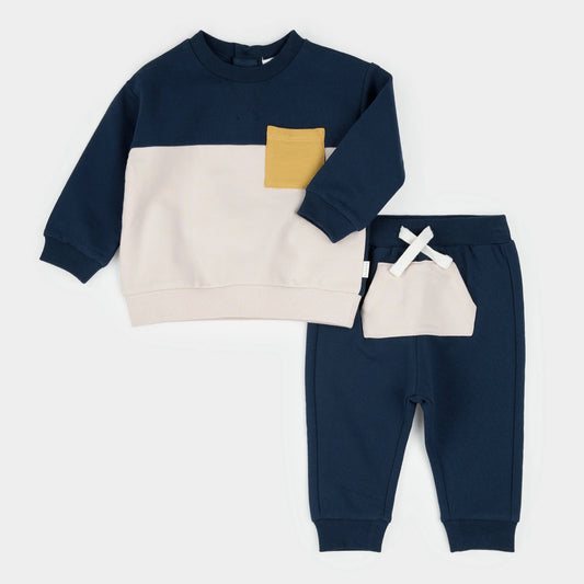 Ensemble 2 pièces Chandail et pantalon - Bleu - 3 à 24 mois