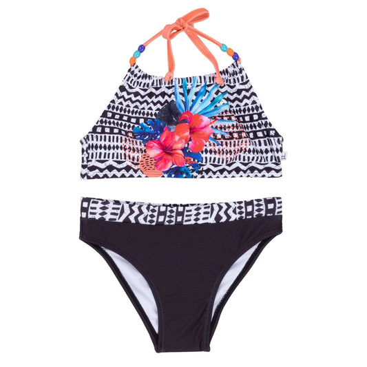 Bikini imprimé aztèque noir et blanc - Pirouette & Cie