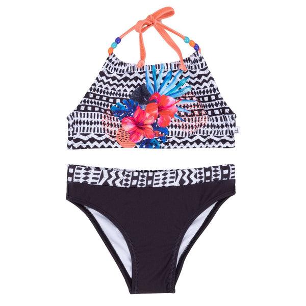 Bikini imprimé aztèque noir et blanc - Pirouette & Cie