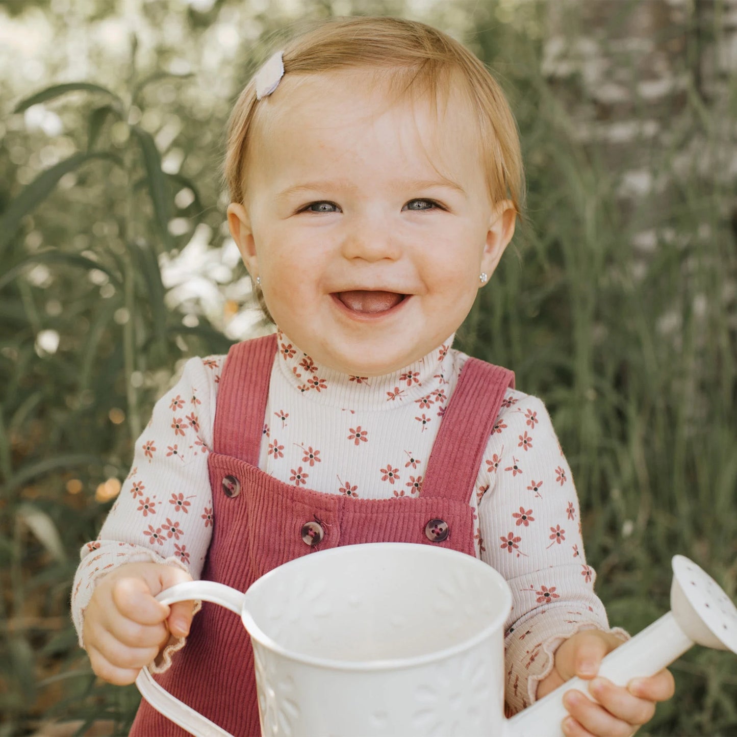 Ensemble Robe en corduroy « Jardins floral » - 3 à 24M