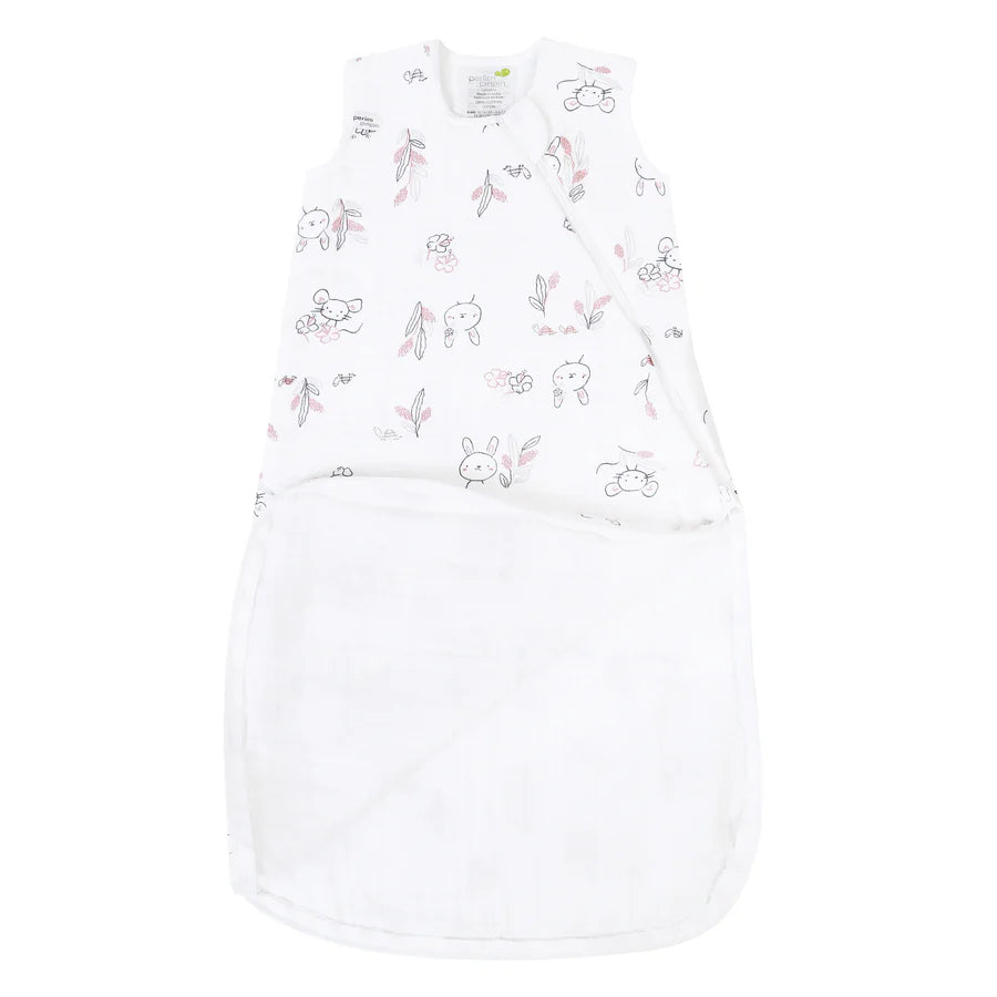 Sac de nuit mousseline de coton - Lapin (0.7 tog)