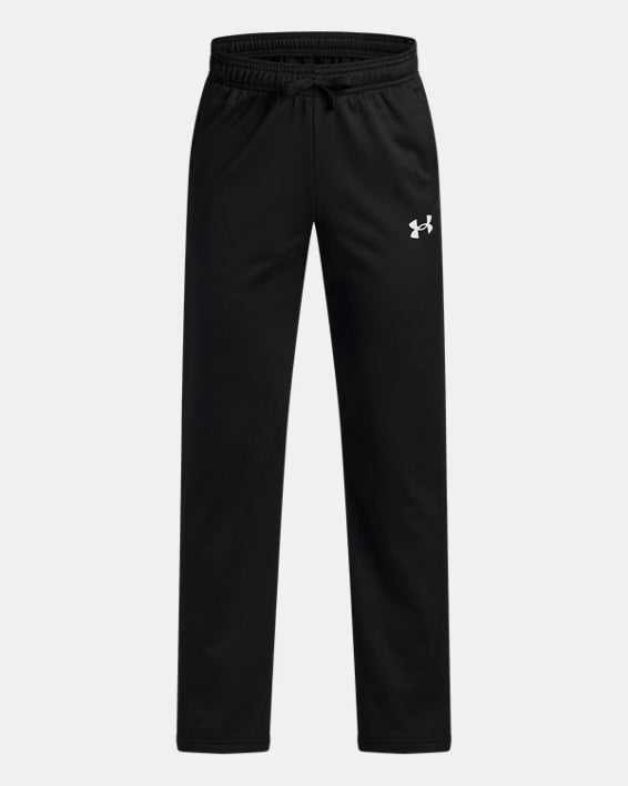 UA Boys' Brawler 3.0 Tapered Pants Noir/Blanc - 7 à 14 ans