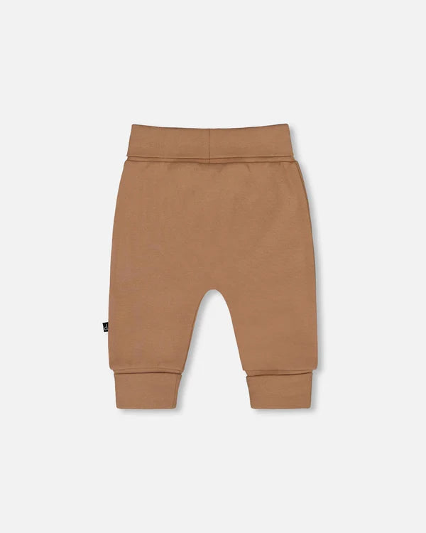 Pantalon Évolutif Brun Avec Ours En Coton Biologique   - H20C70-052 - 3 à 24 mois