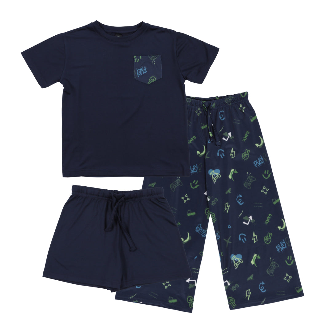 Pyjama 3 pièces - S26P07 - 2 à 14 ans