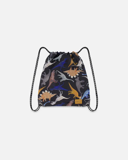 Sac À Cordon Noir H20ZSC_026 - Imprimé Dinosaures