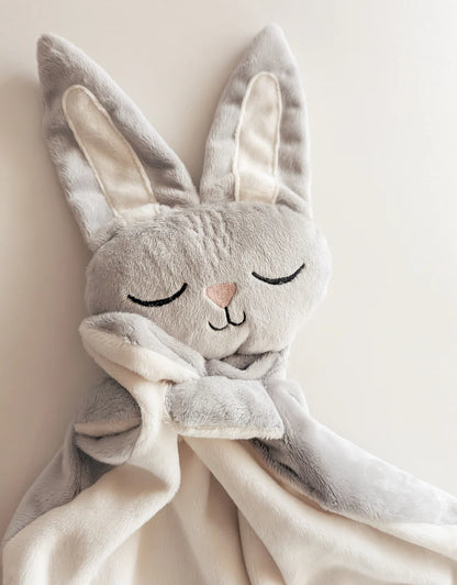 Doudou lapin - Marcel endormi - Gris
